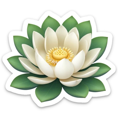 a white Lotus Flower sticker