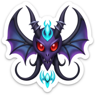 Gothic evil Darkrai-Lunala-Dhelmise-fusion sticker