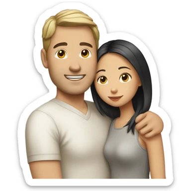 white-guy-cuddles-asian-girl sticker