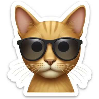 Cat with sunglasses sticker