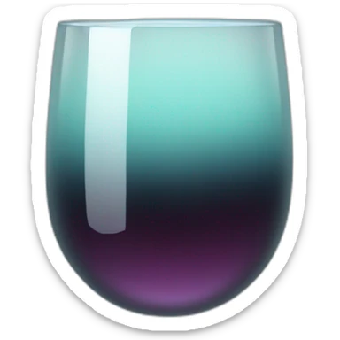 Glass with shadowy substance sticker