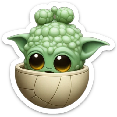 Grogu star wars plays balls sticker