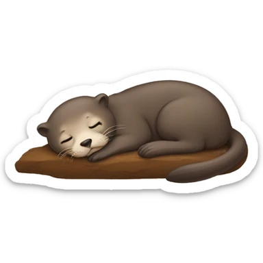 Sleep otter sticker
