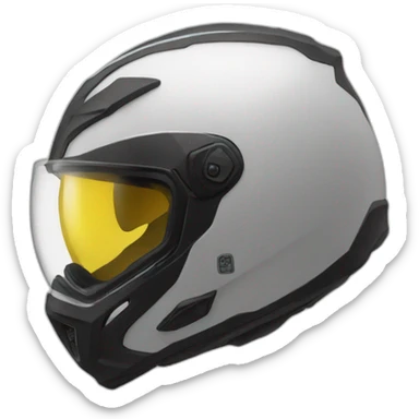 A rider with off road helmet  sticker