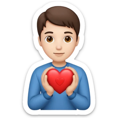 the photo is holding a heart emoji. sticker