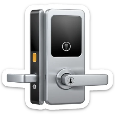 Electronic Door Lock System with card insert only screen no key hole sticker