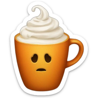 ghosty pumpkin spice latte sticker