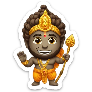 Hanumanji with lord rama sticker