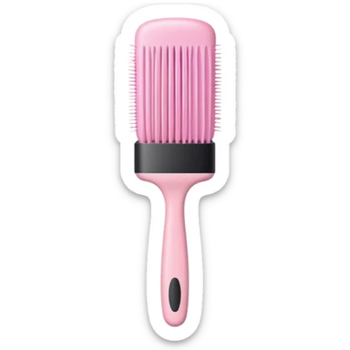 light pink cylindrical hair brush, minimal design sticker