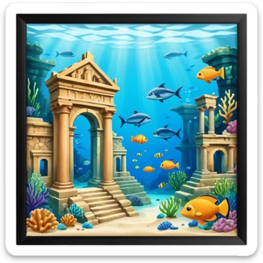 The Lost Island of Atlantis sticker