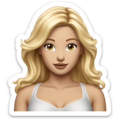 hyper realistic blonde victoria secret model sticker