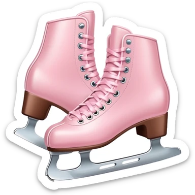 pastel pink ice skates sticker