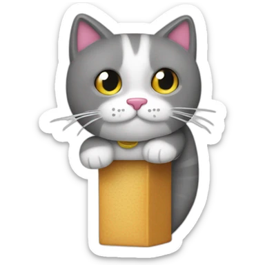 pez con un gato sticker
