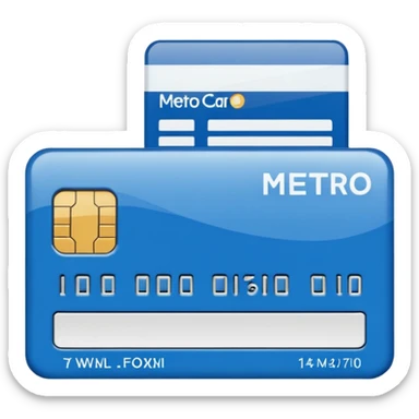 generate an ios genmoji of  a metro card sticker