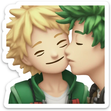 Bakugo kissing deku sticker