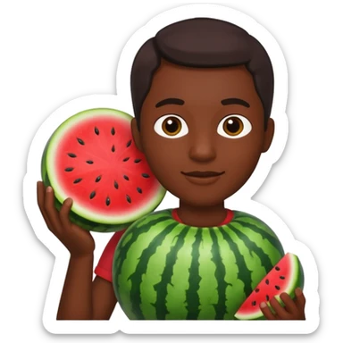 Black person with watermelon sticker