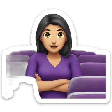 Armenian women in purple clothing in the bus sticker