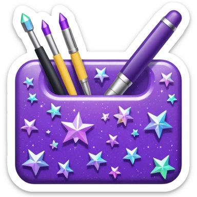 Purple Glitter administrator tools sticker