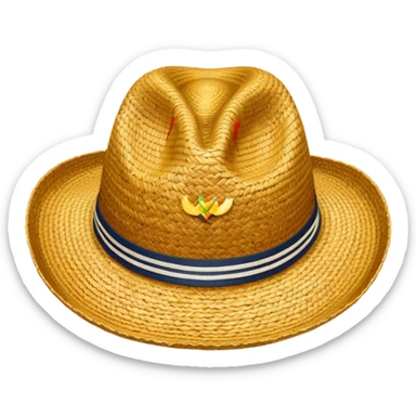 Sombrero de paja de la serie one piece sticker