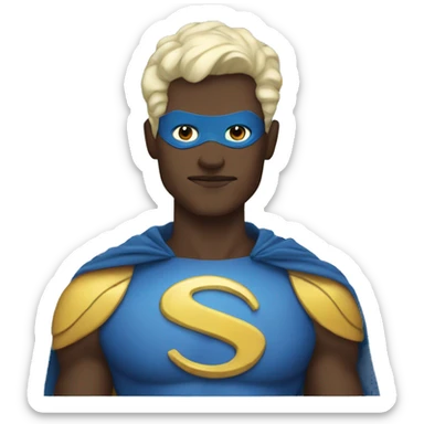 superhero blue moon sticker