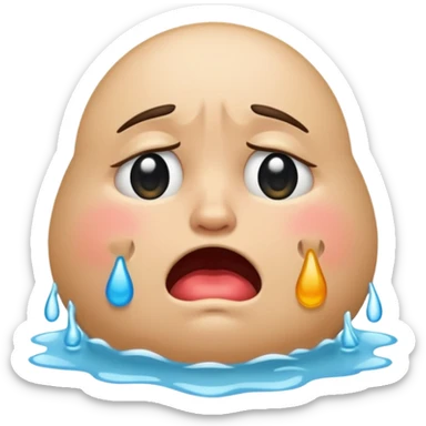 Crying big butt sticker