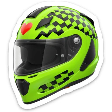 Create a Florecent green heart emoji with the same patterns as Lando Norris's helmet sticker