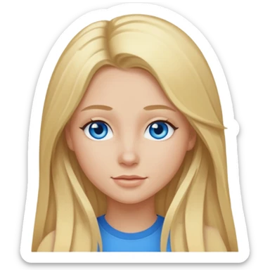 Skylar Shaye with long blonde hair sticker