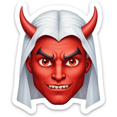 devil face bride who is male sticker