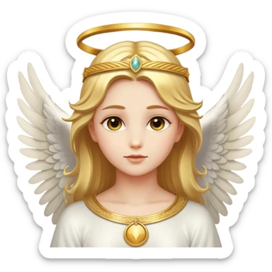 Angel with halo and wings sticker