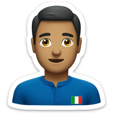 dark blue shirt that says italia on it sticker