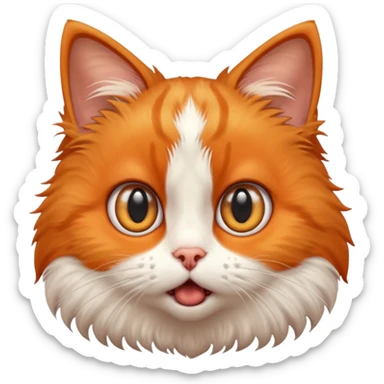 A shocked cat sticker