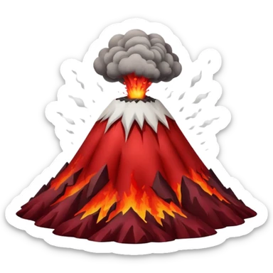 No lava, smoking volcano  sticker
