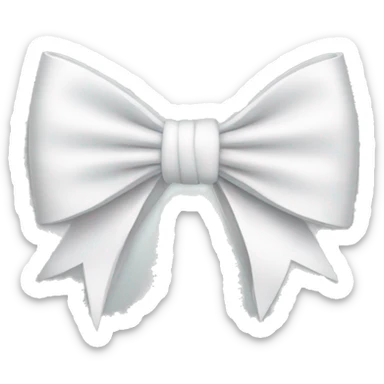 White bow sticker