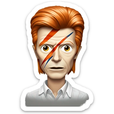 David Bowie but don’t make him creepy sticker
