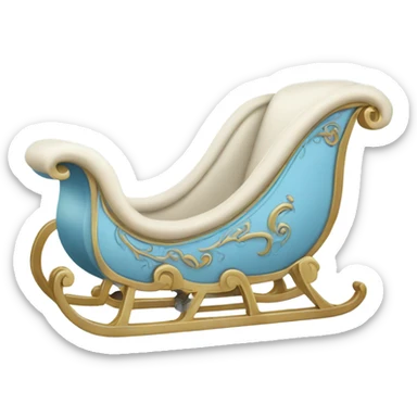 Baby blue sleigh sticker