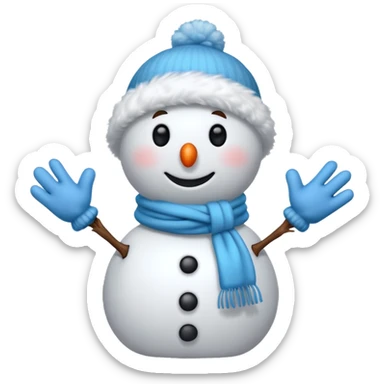 snowman with outfits  sticker