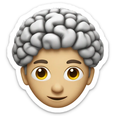 Smooth brain with no ridges sticker