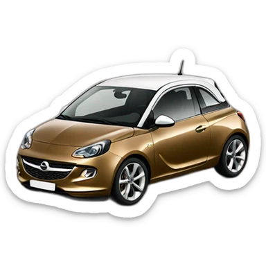 Light brown Opel Adam with white roof sticker