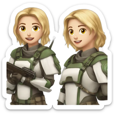 Elson musk in mercy cosplay brave freedom fighter for gaza sticker