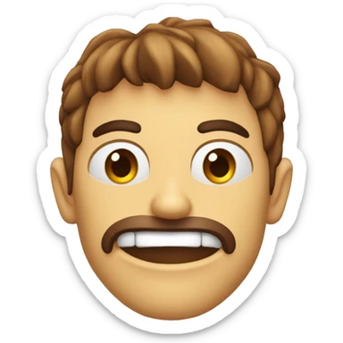 Mitad demonio y Mitad mano en la frente sticker