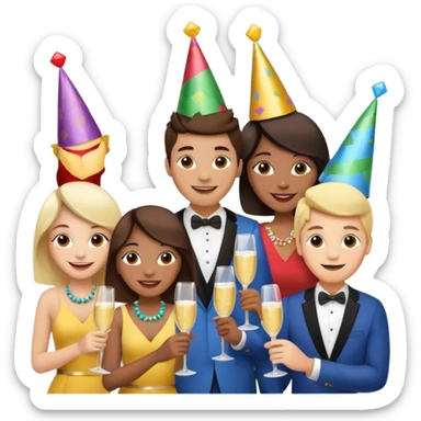 a group of LGBTQ people celebrating sticker