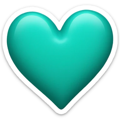 Teal heart  sticker