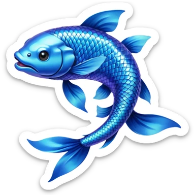 Blue Koi sticker