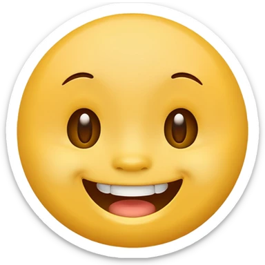 happy smiling face emoji with visible teeth and round cheeks sticker