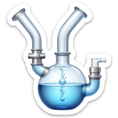 glass water pipe emoji style, simple and clear sticker
