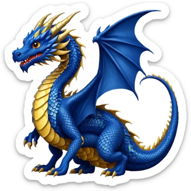 majestic Navy blue dragon sticker