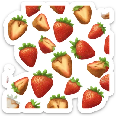 strawberry muffin sticker