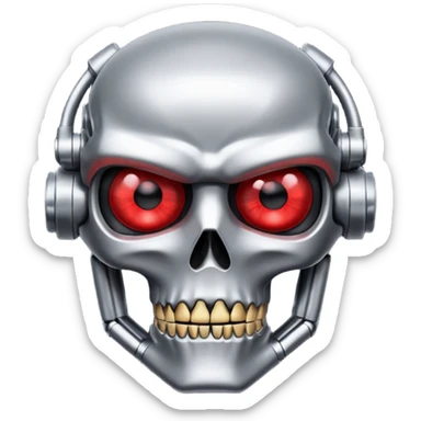 Red eyed Terminator sticker