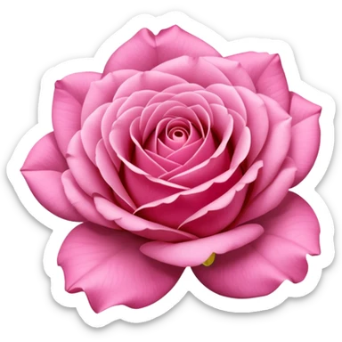 “A Polaroid-style photo of a pink rose  sticker