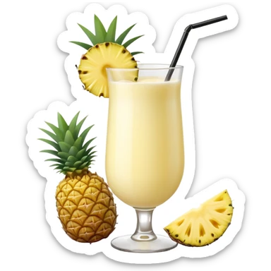 yellow pina colada sticker